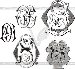 Monogram OS - vector clipart