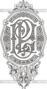 Monogram PP - vector image
