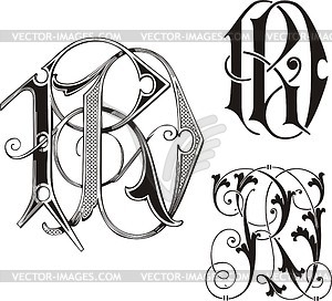 Monogram RD - vector clipart