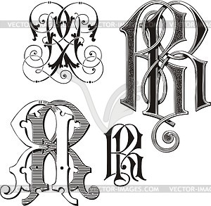 Monogram RR - vector clipart