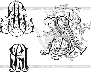 Monogram SA - vector clipart