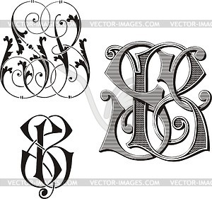 Monogram SB - vector clipart