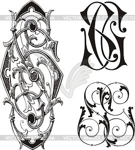 Monogram SG - vector clipart