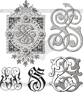 Monogram SS - vector clipart