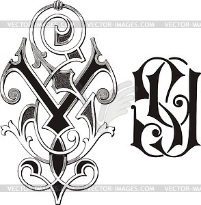 Monogram SY - vector clipart