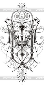 Monogram TUV - vector clipart