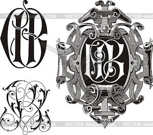 Monogram VB - vector clipart