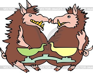 Boar cartoon - vector image