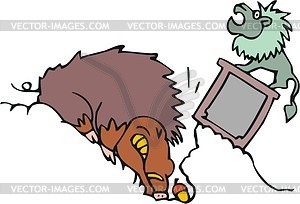 Boar cartoon - vector image