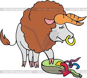 Ox (bull cartoon) - vector image