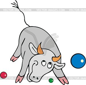 Ox cartoon - vector image