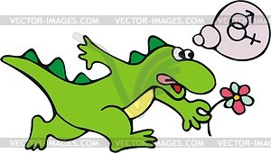 Dragon cartoon - vector clipart