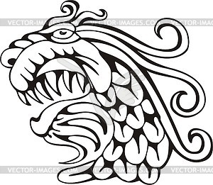 Dragon head - vector image