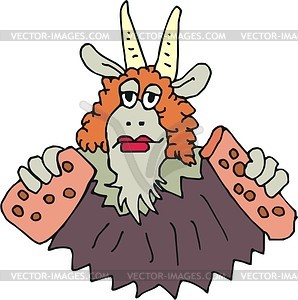 Goat cartoon - vector clipart