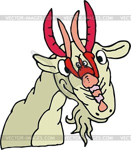 Goat cartoon - vector clip art