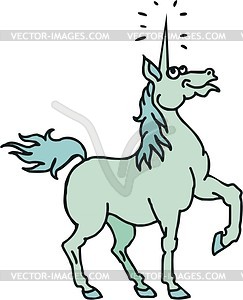 Unicorn cartoon - vector clipart