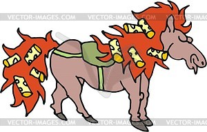 Horse cartoon - vector image