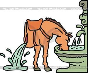 Horse cartoon - vector image