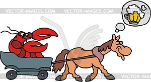 Horse cartoon - vector image