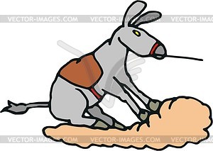 Donkey cartoon - vector clipart