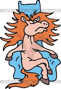 Horse cartoon - vector clipart