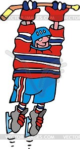 Ice hockey cartoon - vector clipart