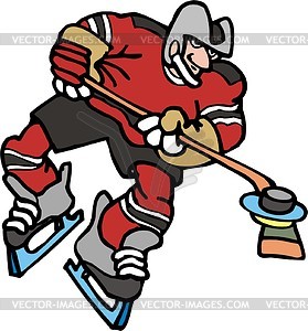 Ice hockey cartoon - royalty-free vector image