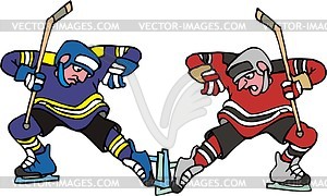 Ice hockey cartoon - vector image