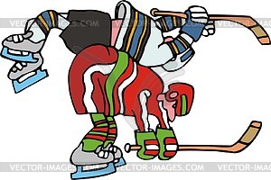 Ice hockey cartoon - vector image