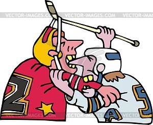 Ice hockey cartoon - vector image