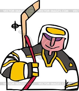 Ice hockey cartoon - vector clip art