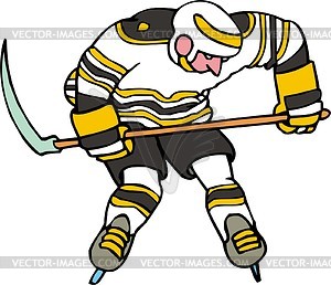 Ice hockey cartoon - vector clip art