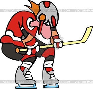 Ice hockey cartoon - vector image