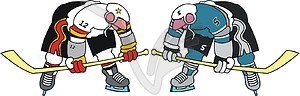 Ice hockey cartoon - vector clip art