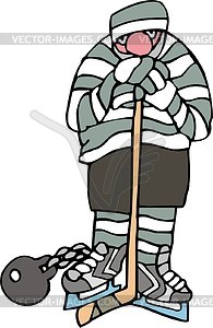 Ice hockey cartoon - vector clip art