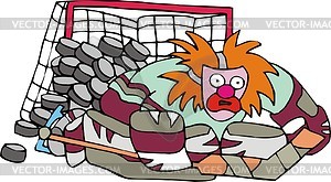 Ice hockey cartoon - vector image