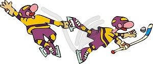 Ice hockey cartoon - vector clip art