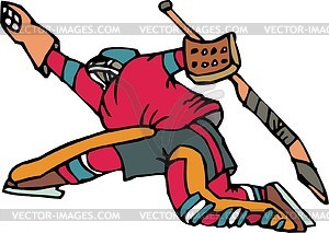 Ice hockey cartoon - vector image