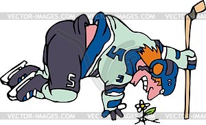 Ice hockey cartoon - vector clipart