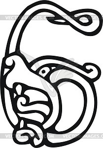 Celtic initial letter - vector clipart