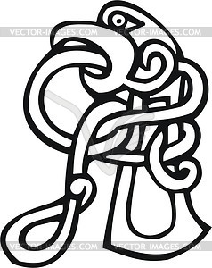 Кельтская буквица - векторное изображение
