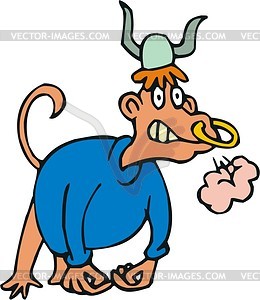 Monkey-bull - vector clipart