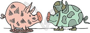 Pig cartoon - vector clip art