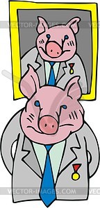 Pig cartoon - vector clipart