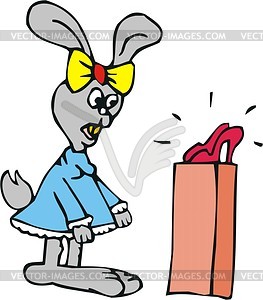 Rabbit cartoon - vector clipart