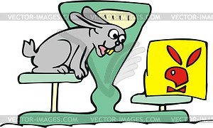 Rabbit cartoon - vector clip art