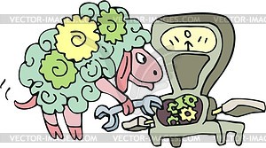 Sheep cartoon - vector image