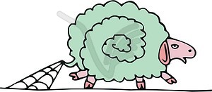 Sheep cartoon - vector clipart