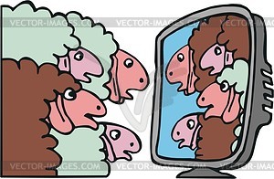 Sheep cartoon - vector image