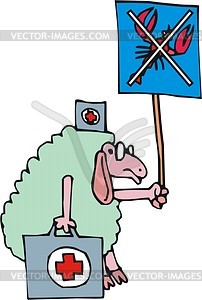 Sheep cartoon - vector image